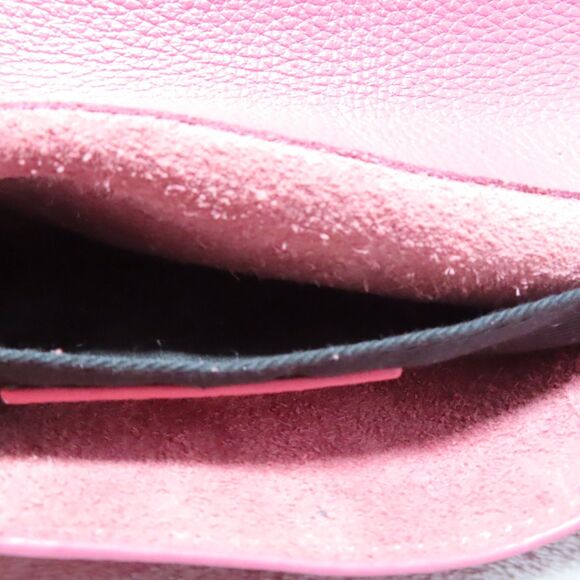 BTB Los Angeles Hot Pink Rocker Biker Styling Leather Gold Studded Crossbody Bag - Picture 15 of 16